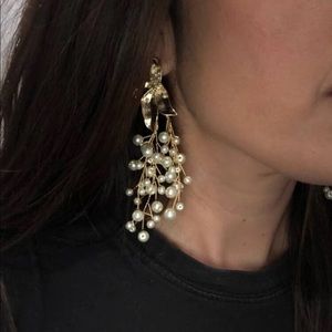 Pearl branch earrings